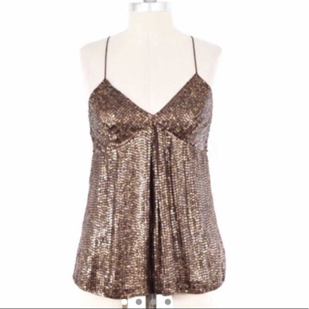 Vince Sequin Babydoll Tank